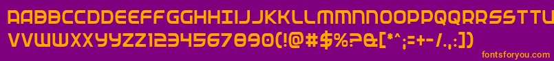 Fedservicecond Font – Orange Fonts on Purple Background