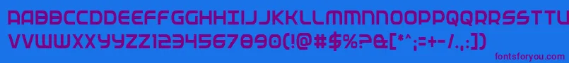 Fedservicecond Font – Purple Fonts on Blue Background