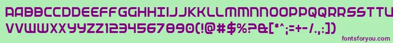 Fedservicecond Font – Purple Fonts on Green Background