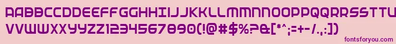 Fedservicecond Font – Purple Fonts on Pink Background