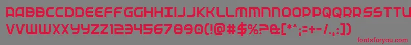 Fedservicecond Font – Red Fonts on Gray Background