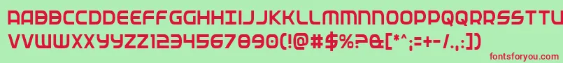 Fedservicecond Font – Red Fonts on Green Background