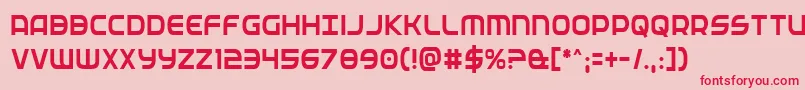 Fedservicecond Font – Red Fonts on Pink Background