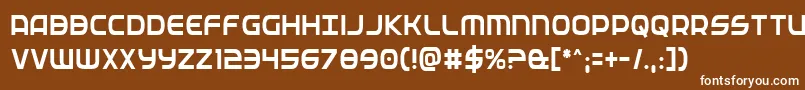Fedservicecond Font – White Fonts on Brown Background