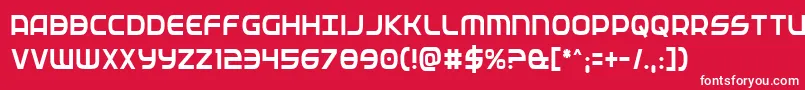 Fedservicecond-fontti – valkoiset fontit punaisella taustalla