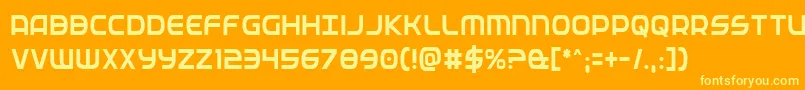 Fedservicecond Font – Yellow Fonts on Orange Background