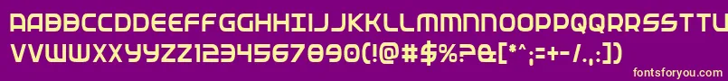 Fedservicecond Font – Yellow Fonts on Purple Background