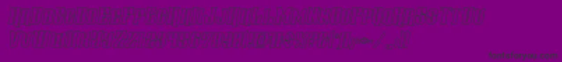 Gentlemancalleroutital-Schriftart – Schwarze Schriften auf violettem Hintergrund