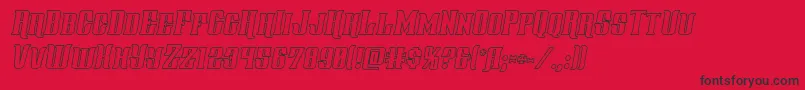Gentlemancalleroutital Font – Black Fonts on Red Background