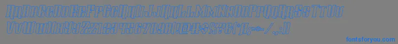 Gentlemancalleroutital Font – Blue Fonts on Gray Background