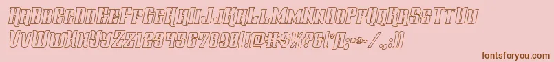 Gentlemancalleroutital Font – Brown Fonts on Pink Background