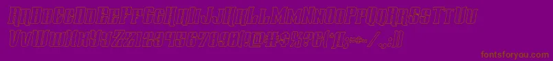Gentlemancalleroutital Font – Brown Fonts on Purple Background