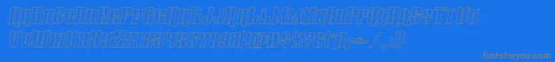 Gentlemancalleroutital Font – Gray Fonts on Blue Background