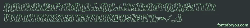 Gentlemancalleroutital Font – Green Fonts on Black Background