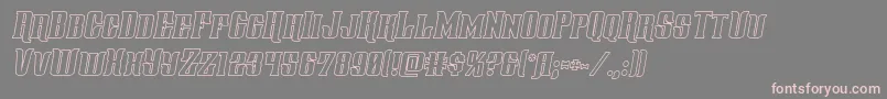 Gentlemancalleroutital Font – Pink Fonts on Gray Background