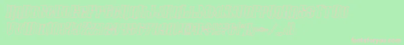 Gentlemancalleroutital-Schriftart – Rosa Schriften auf grünem Hintergrund