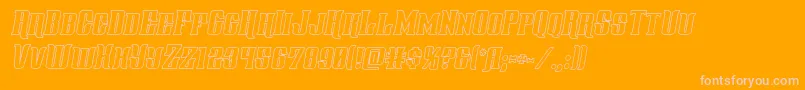 Gentlemancalleroutital Font – Pink Fonts on Orange Background