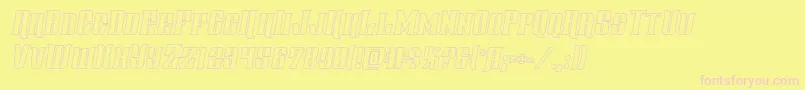 Gentlemancalleroutital Font – Pink Fonts on Yellow Background