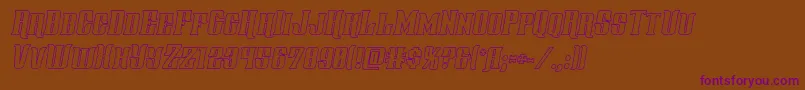 Gentlemancalleroutital Font – Purple Fonts on Brown Background