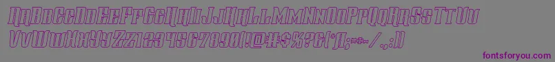 Gentlemancalleroutital Font – Purple Fonts on Gray Background