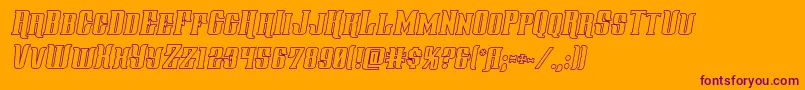 Gentlemancalleroutital Font – Purple Fonts on Orange Background