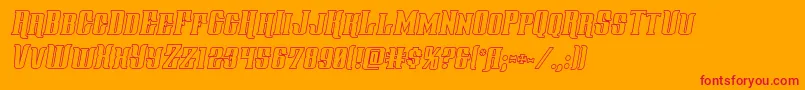 Gentlemancalleroutital Font – Red Fonts on Orange Background