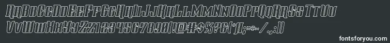 Gentlemancalleroutital-fontti – valkoiset fontit mustalla taustalla