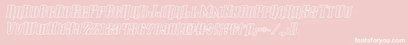 Gentlemancalleroutital Font – White Fonts on Pink Background