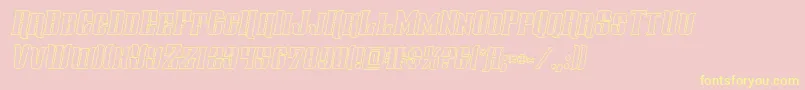 Gentlemancalleroutital Font – Yellow Fonts on Pink Background