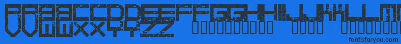 DigitalanarchyRegular Font – Black Fonts on Blue Background