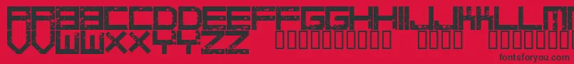 DigitalanarchyRegular Font – Black Fonts on Red Background
