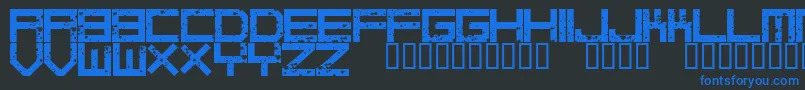 フォントDigitalanarchyRegular – 黒い背景に青い文字