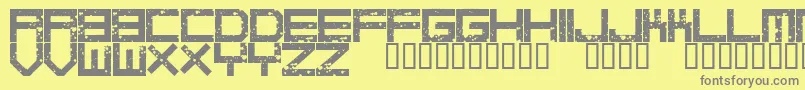 DigitalanarchyRegular-Schriftart – Graue Schriften auf gelbem Hintergrund