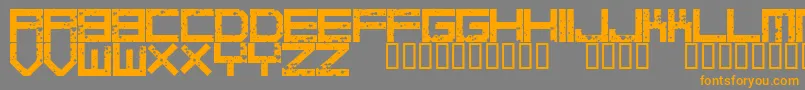 Шрифт DigitalanarchyRegular – оранжевые шрифты на сером фоне