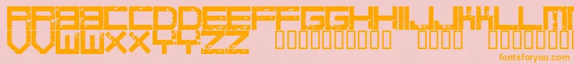 DigitalanarchyRegular Font – Orange Fonts on Pink Background