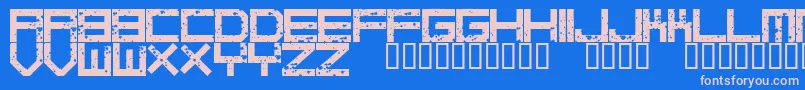 DigitalanarchyRegular Font – Pink Fonts on Blue Background