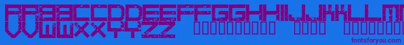 fuente DigitalanarchyRegular – Fuentes Moradas Sobre Fondo Azul