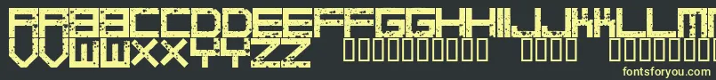 Police DigitalanarchyRegular – polices jaunes sur fond noir