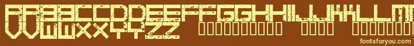 fuente DigitalanarchyRegular – Fuentes Amarillas Sobre Fondo Marrón
