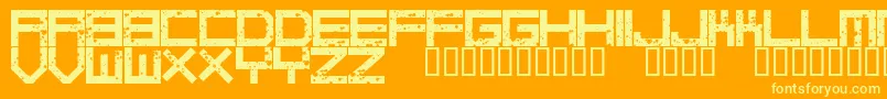 Lisätietoja DigitalanarchyRegular-fontista DigitalanarchyRegular-fontti – keltaiset fontit oranssilla taustalla
