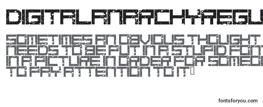 Обзор шрифта DigitalanarchyRegular