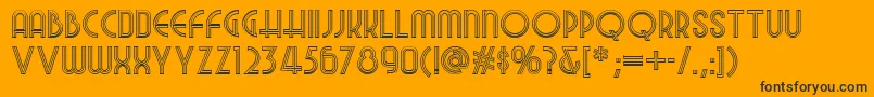 Night Font – Black Fonts on Orange Background