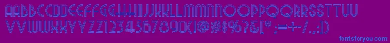Night Font – Blue Fonts on Purple Background