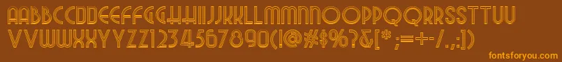 Night Font – Orange Fonts on Brown Background