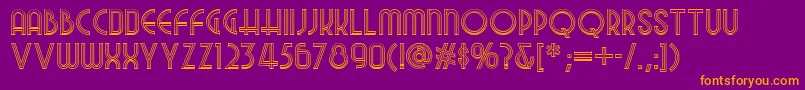 Night Font – Orange Fonts on Purple Background