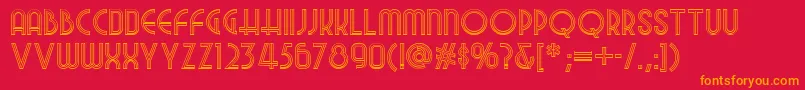 Night Font – Orange Fonts on Red Background