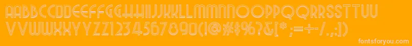 Night Font – Pink Fonts on Orange Background