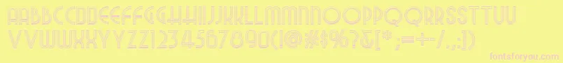 Night Font – Pink Fonts on Yellow Background