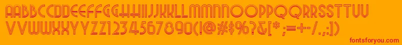 Night Font – Red Fonts on Orange Background