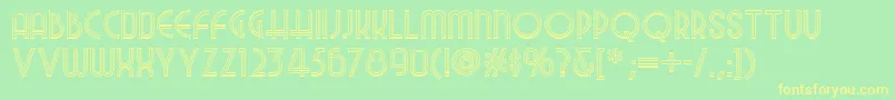 Night Font – Yellow Fonts on Green Background
